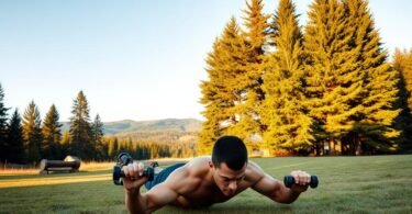 man exercising outdoors